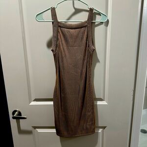 S Olivaceous Taupe Bodycon Dress